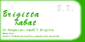 brigitta kabat business card